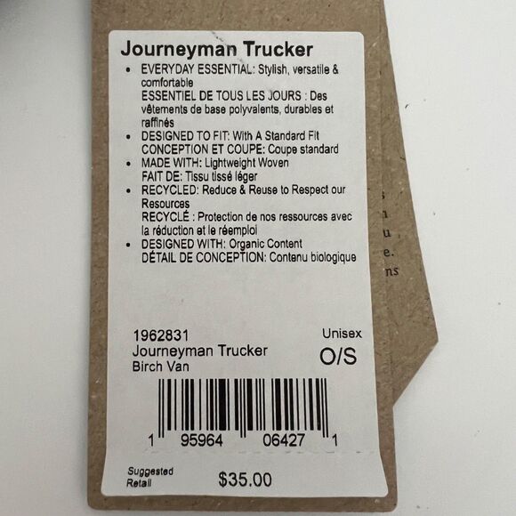 Prana Journeyman Trucker Birch Van Run Multicolor Cap Hat Unisex Adult Yellow - Picture 7 of 11